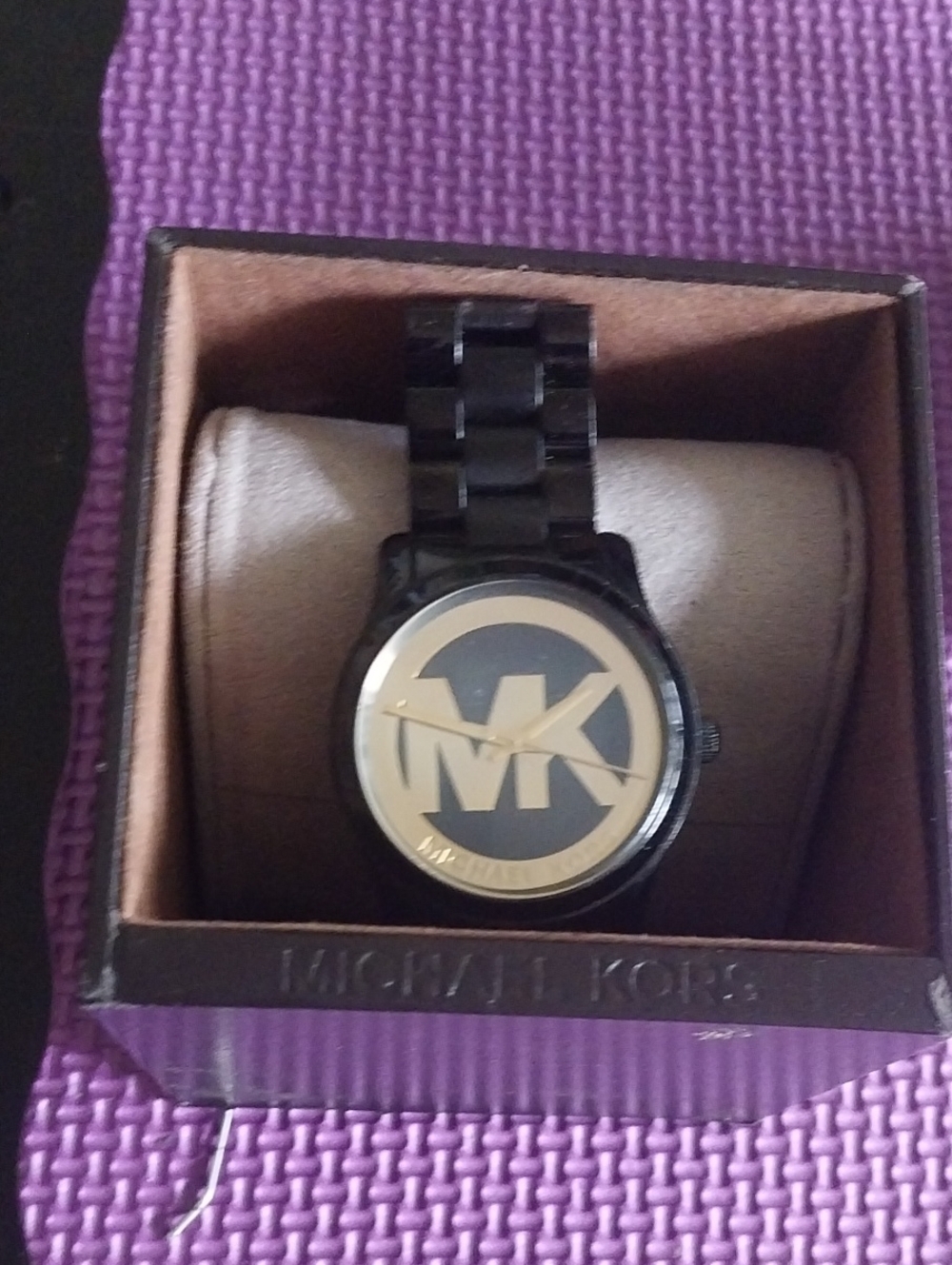 Woman Black And Gold MICHEAL KORS Stainless Steel Watch - Black